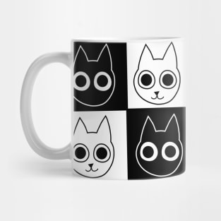 Black & White Cat Pattern Mug